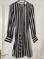 Robe H&M élégante à rayures N/B taille S