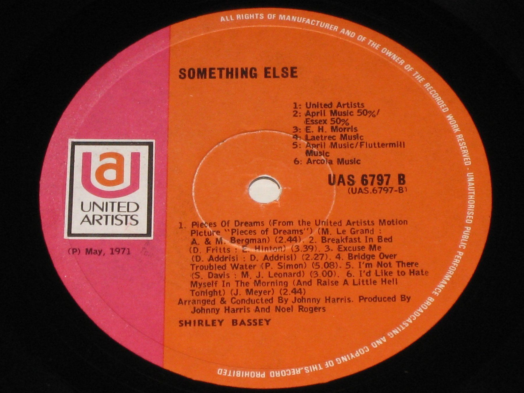 Schallplatten: LP - SHIRLEY BASSEY - SOMETHING ELSE – Gebraucht aus Steckborn von Quo7 3