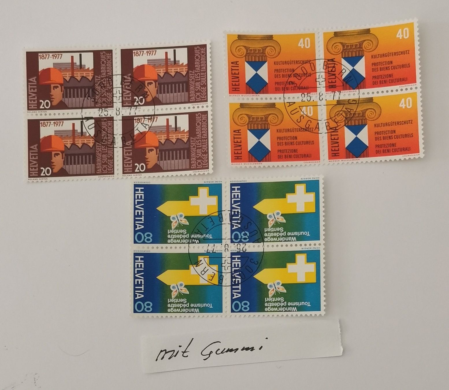 Tous les timbres: 1977 – Neuf (Voir description) à Aadorf par Chnorli-Furz