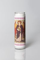 Erzengel Uriel Glas-Kerze 100h Brenndaur