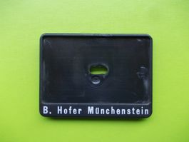 Velonummernhalter Velohändler B. Hofer, Münchenstein