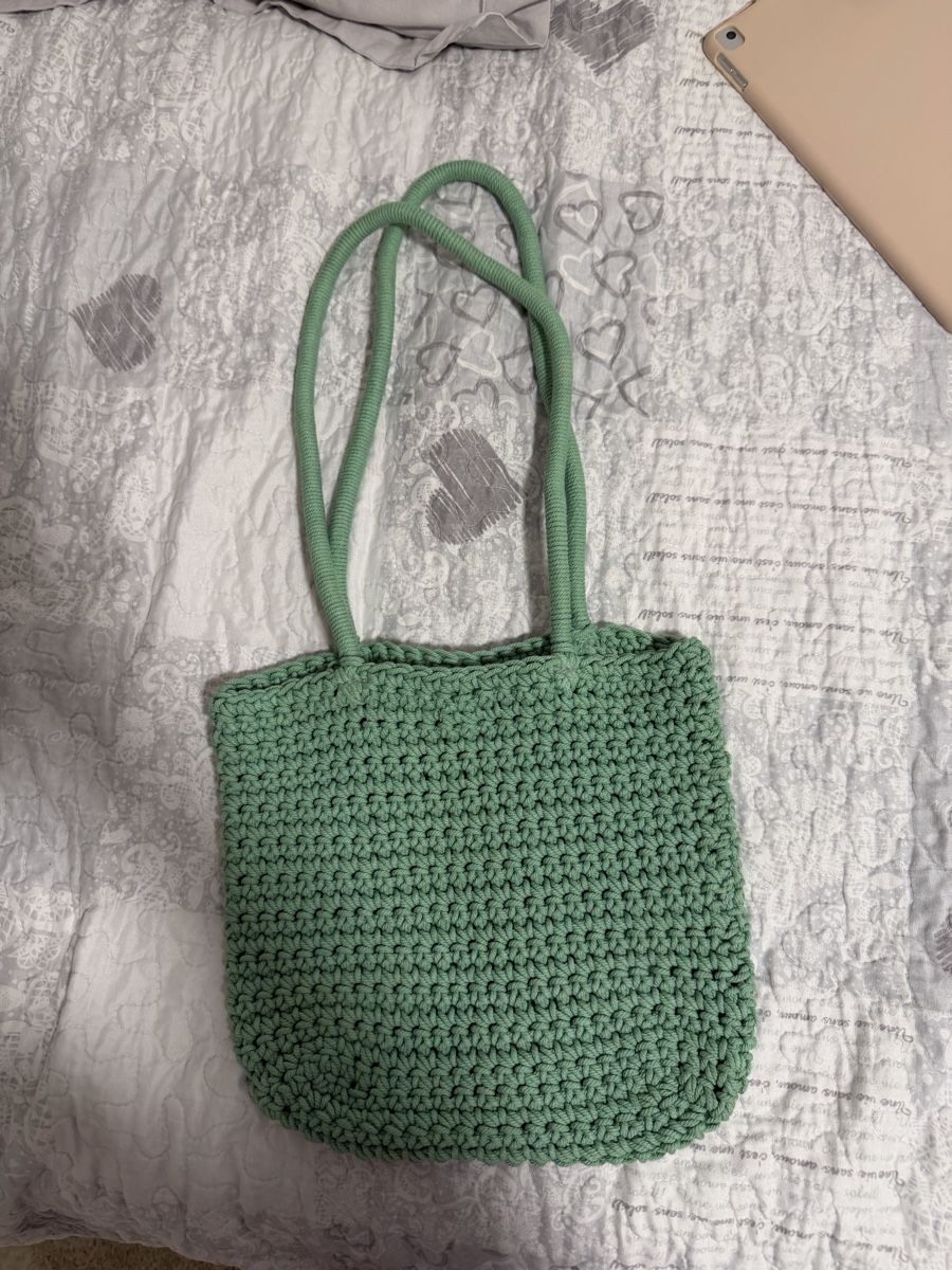 Pull&Bear Borse: Handtasche gehäkelt Pull&Bear Mintgrün – Nuovo (secondo la descrizione) da Basel venduto da sid_dem