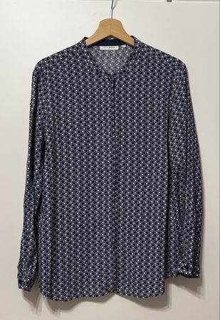 ETERNA Bluse Gr. 42 L Viskose dunkelblau - Top Zustand 