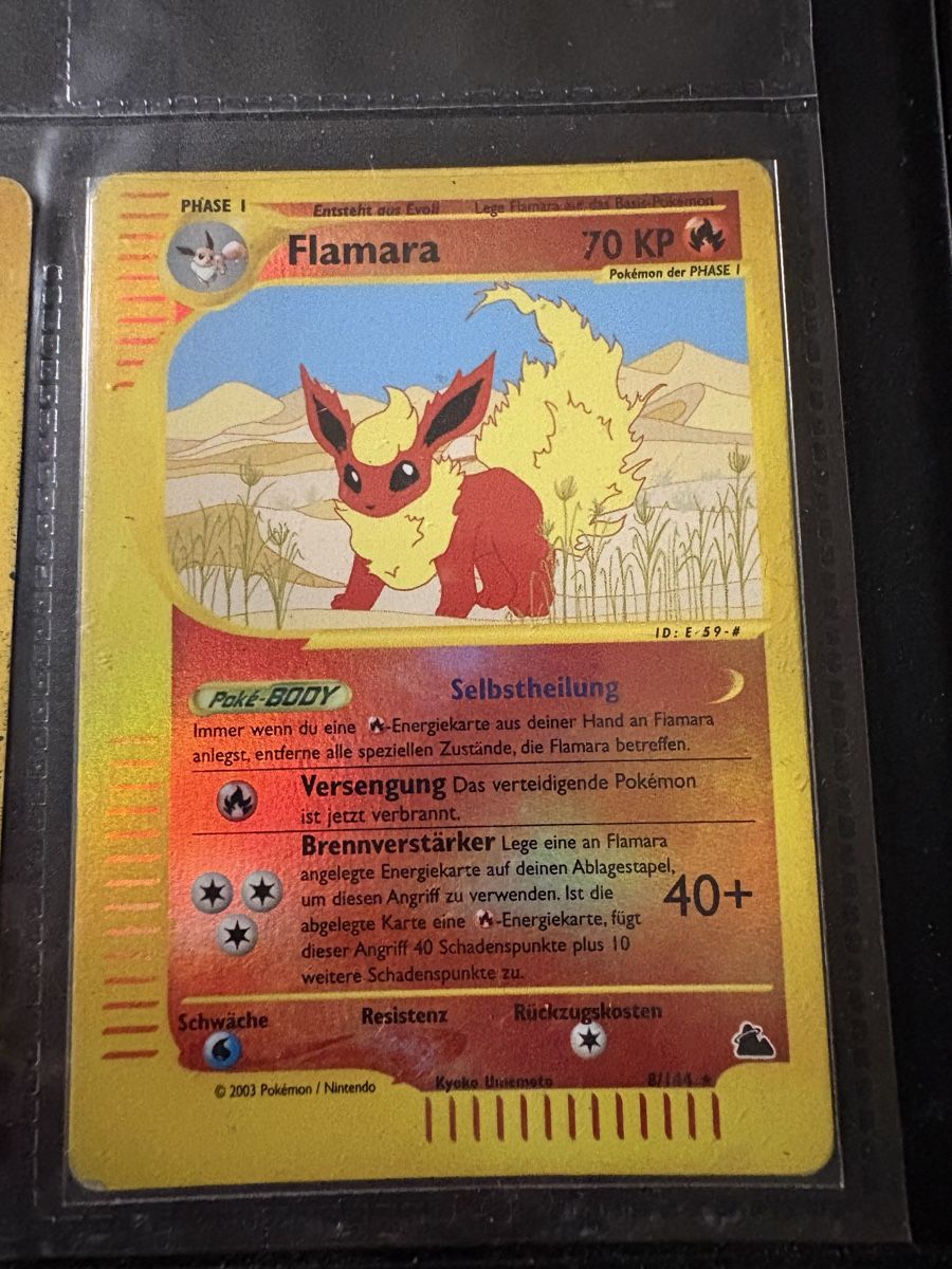 Pokémon Carte collezionabili: Flammara reverse holo SK8 version & Porygon – Usato da Triesen venduto da ste_z5gy