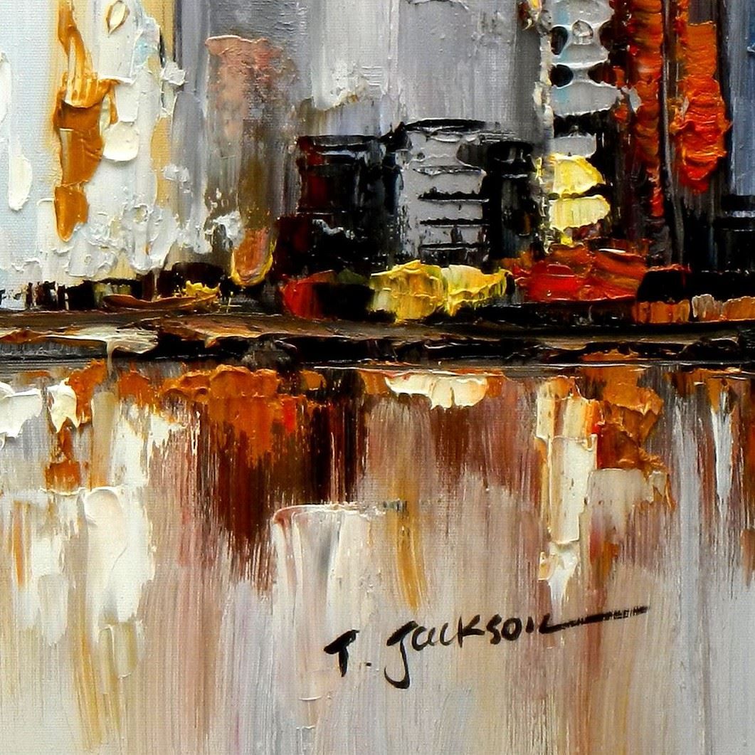 Reproduktionen & Neuware: Abstrakt New York Skyline im Herbst – Neu (gemäss Beschreibung) aus Larnaca von KunstDepot24 4