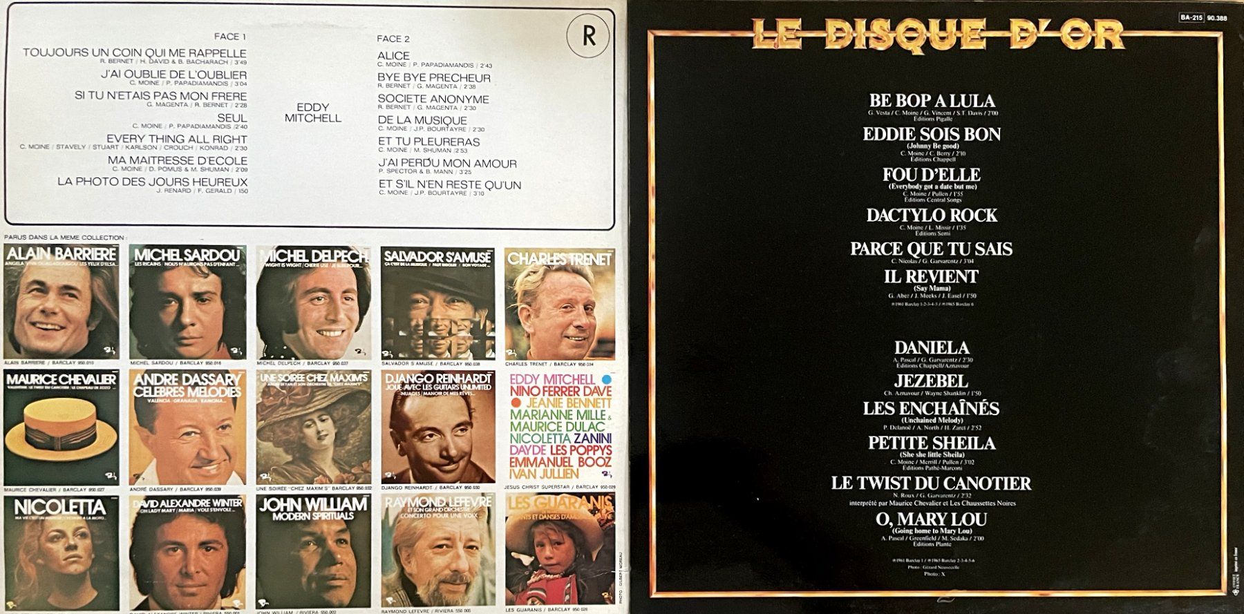 Dischi in vinile: Eddy Mitchell & Chaussettes Noires - Disque d'Or & Same – Usato da Savagnier venduto da Ne2065 1