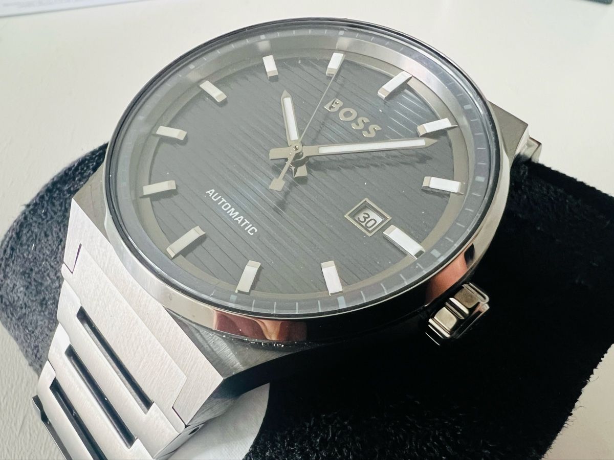 Hugo Boss Orologi: HUGO BOSS Candor Automatic - 41mm - Blue dial - SRP Fr.525.- – Nuovo e nell'imballaggio originale da Le Mont-sur-Lausanne venduto da LycaGallery 2