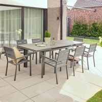 19397 - Sitzgruppe MANZONA - Tisch 180/240 cm mit 8 Stühle