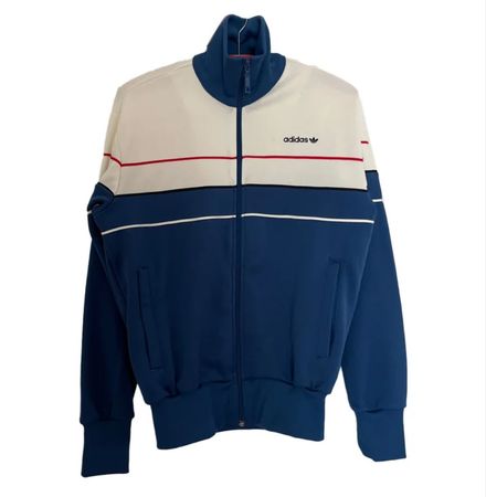 Vintage Adidas Jacket/sweater Blue White Size S
