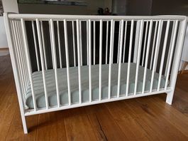 Beistellbett, Sprossenbett 60x120cm, mit Matratze