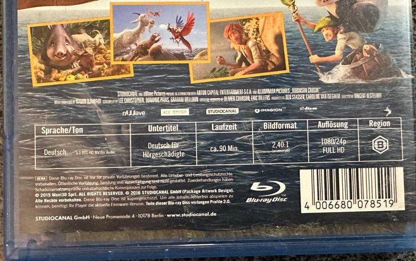 Tutti i DVDs: Robinson Crusoe - Blu-ray - Top Zustand – Usato da Beringen venduto da Mantafisch1 2