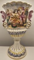 Handbemalte Capodimonte Antike Vase, Italien 30 cm