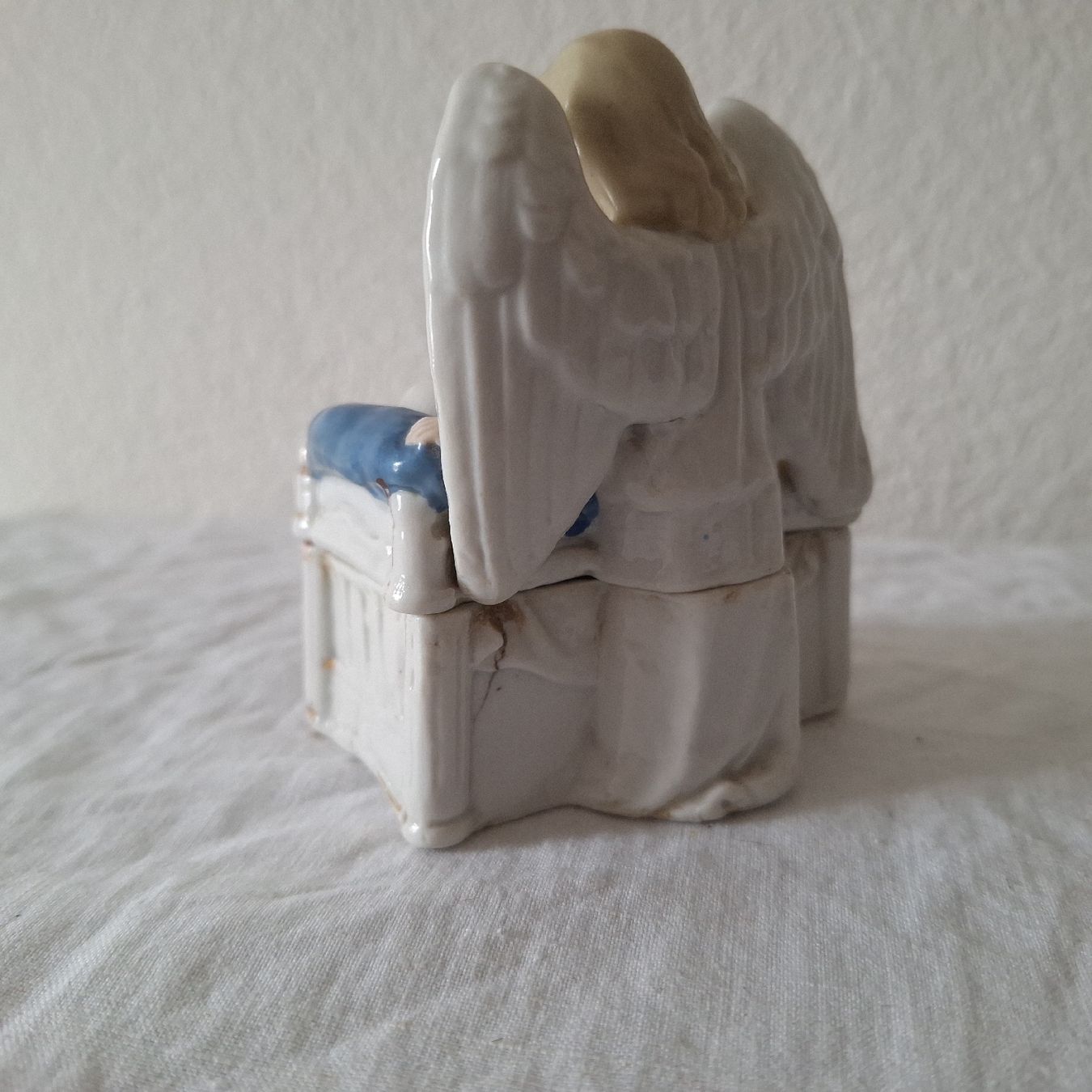 Tutte le decorazioni: Versand möglich!Allerliebste, nostalgische Engel Krippe Dose – Usato da Winterthur venduto da Goldpipau 7