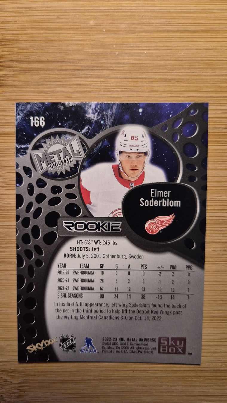 NHL Carte collezionabili: NHL Detroit Red Wings Elmer Soderblom – Usato da Bellach venduto da paedu-1980 1