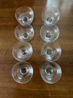 8 Dessertschalen Glas klar leichte Gebrauchsspuren