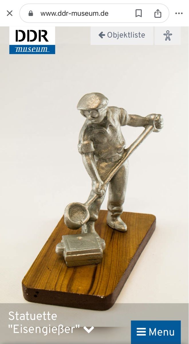 Skulpturen & Statuen: 🔥DDR Statuette Eisengießer Statuette eines Eisengießers Gus – Gebraucht aus Morges von SevArt 2