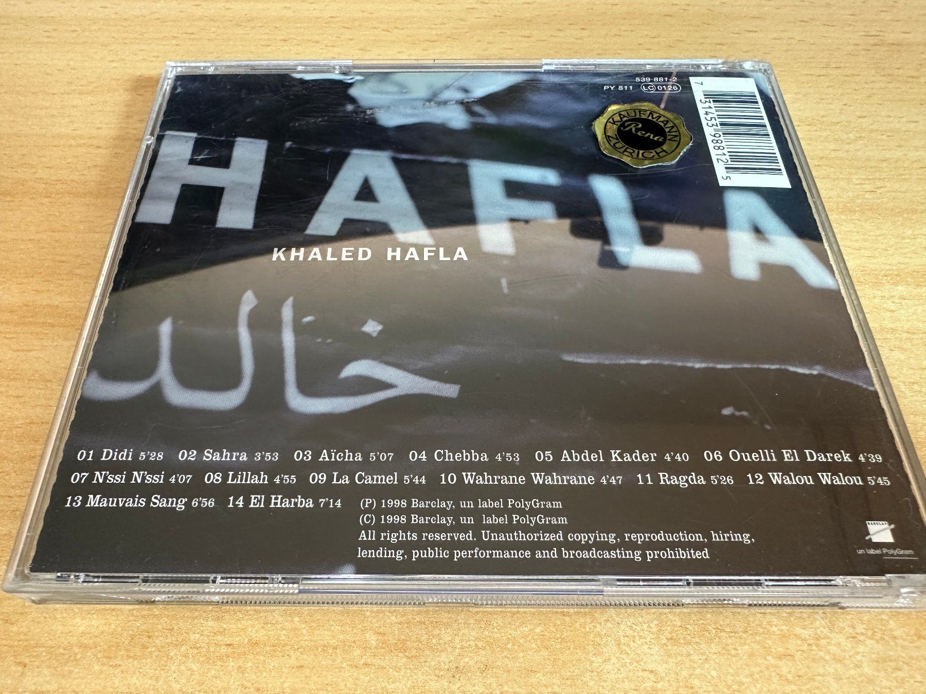 CD: A1 Khaled – Hafla – Usato da Rikon im Tösstal venduto da Alpenmutz 1