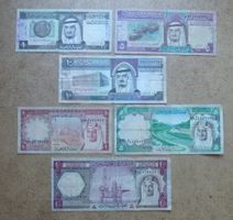 ++ 6 Stück alte Banknoten aus Saudi Arabien