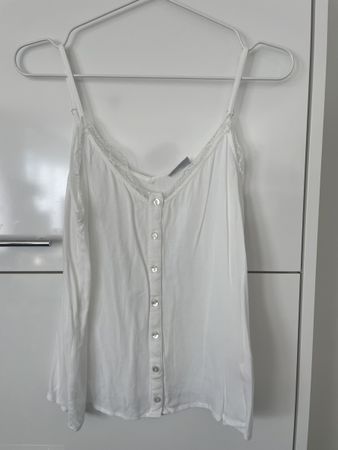 Noisy May Top mit Spitze, weiss, Grösse S