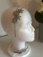 2 Haarreif mit Blumen /Schmucksteinen silber /bronzefarben