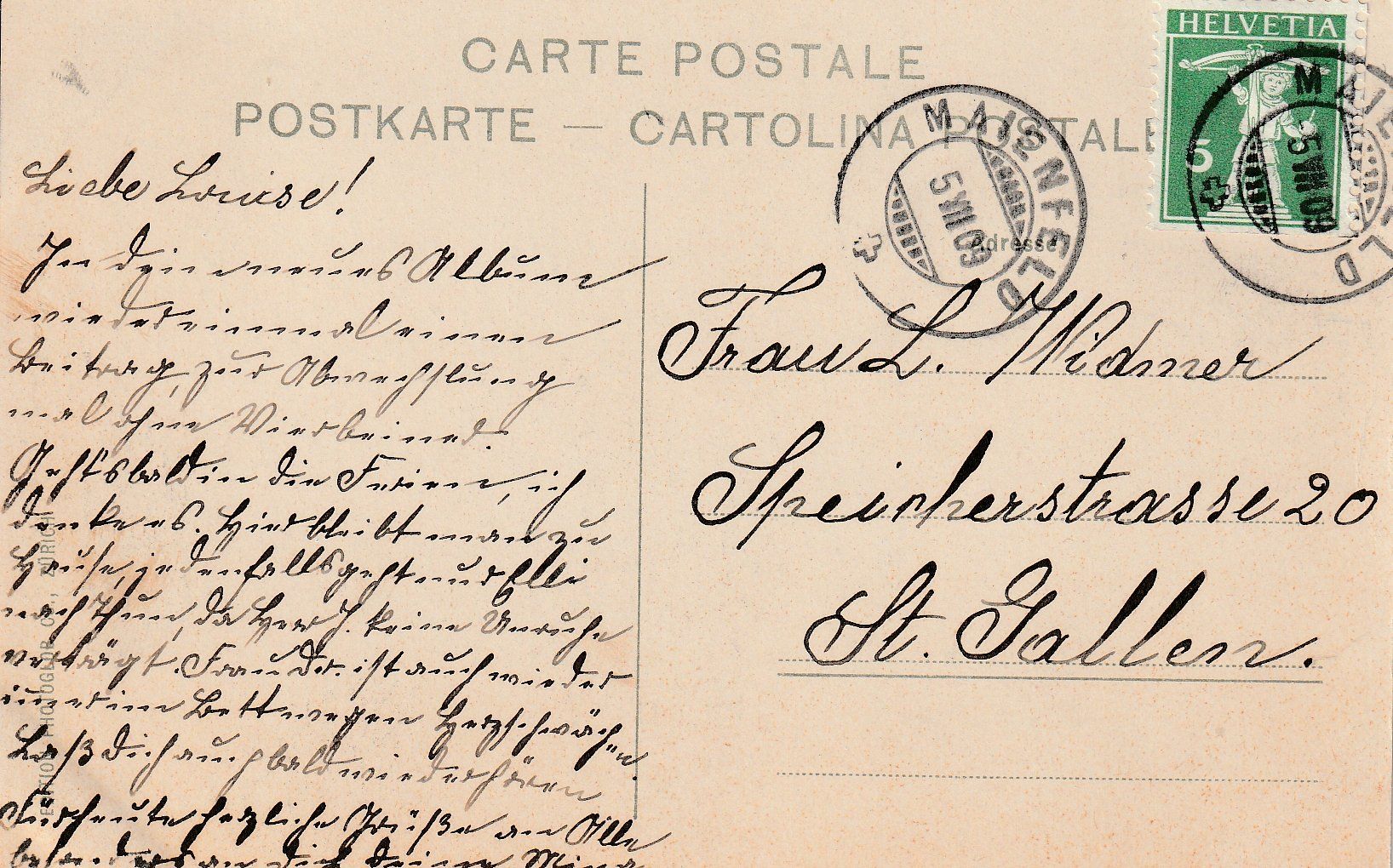 Bad Ragaz um 1910 Parksee mit Pizolkette koloriert (Gebraucht) in