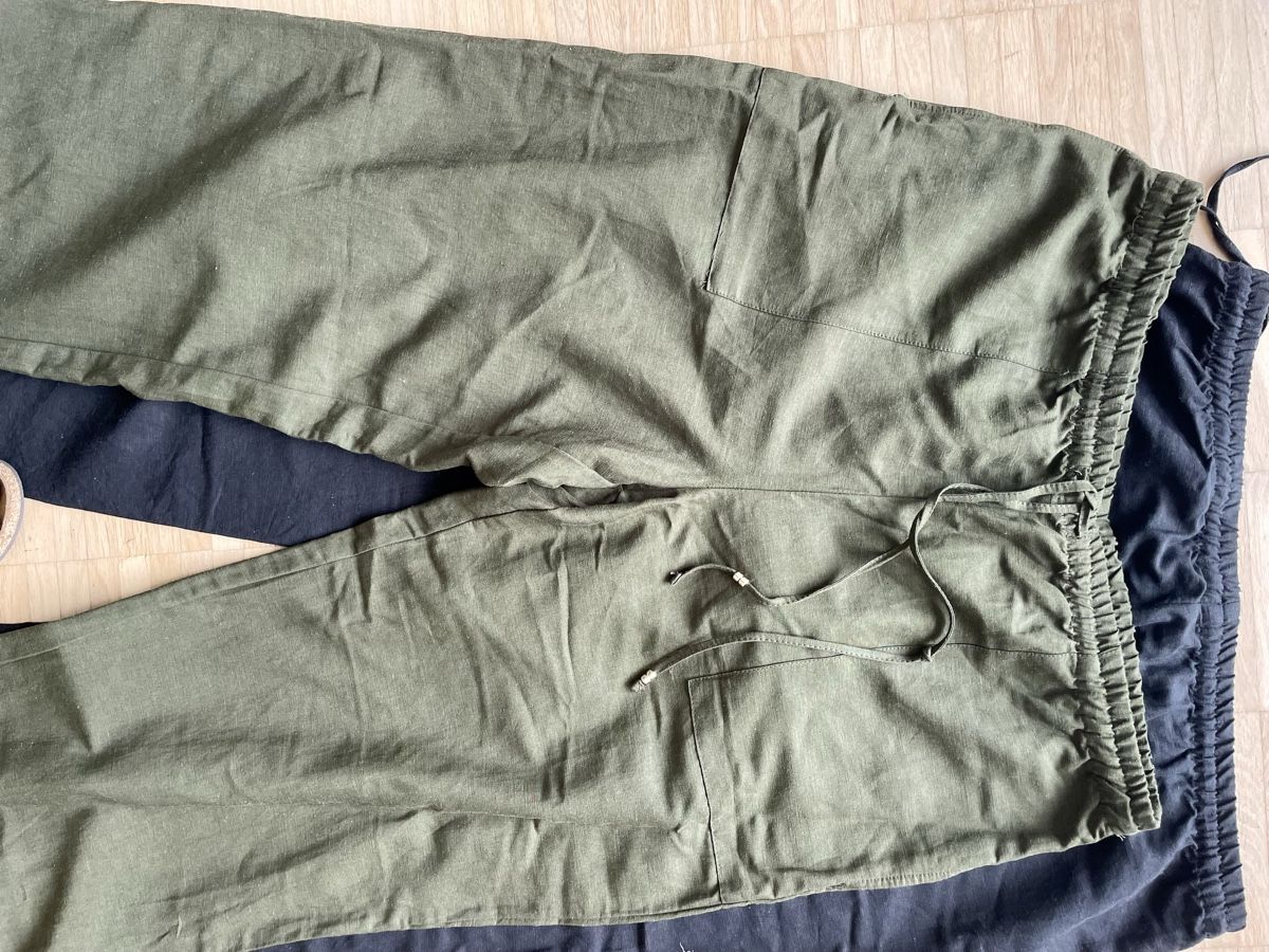 H&M Pantaloni: Leinenhose H&M dunkelolive, neuwertig – Nuovo (secondo la descrizione) da Uster venduto da 69madonna 4