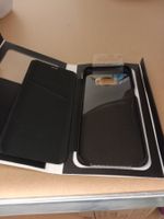 Handycase Samsung S8 schwarz mit Deckel aus echtem Leder