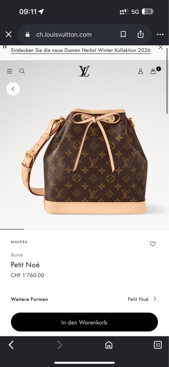 Louis Vuitton Borse da donna: Louis Vuitton Petit Noé Y2016 – Usato da Buch am Irchel venduto da Pukpan_99 3