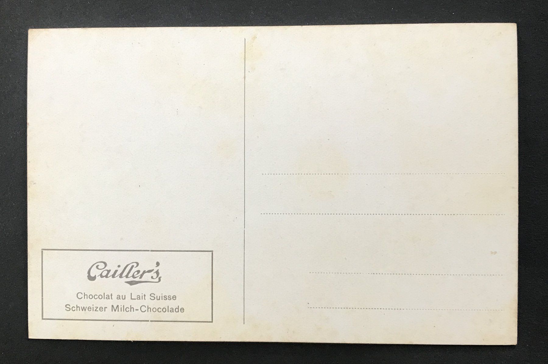 Cartes postales: ANTIKE ANSICHTSKARTE CHOCOLAT CAILLER – D'occasion à Ostermundigen par wini63 1
