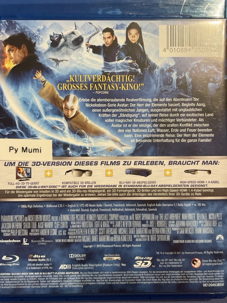 Alle DVDs: Die Legende von Aang 3D  (2010) – Neu (gemäss Beschreibung) aus Waldenburg von Gonzo8 1