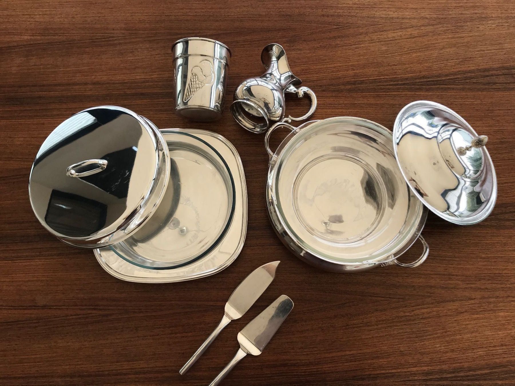 Set di piatti: Luxuriöses 10-teiliges SILBER Servierset – Usato da niederbipp venduto da Esbenz 2