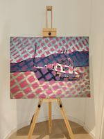 Acrylic Painting "Fisher Boat"  58 cm x 75 cm