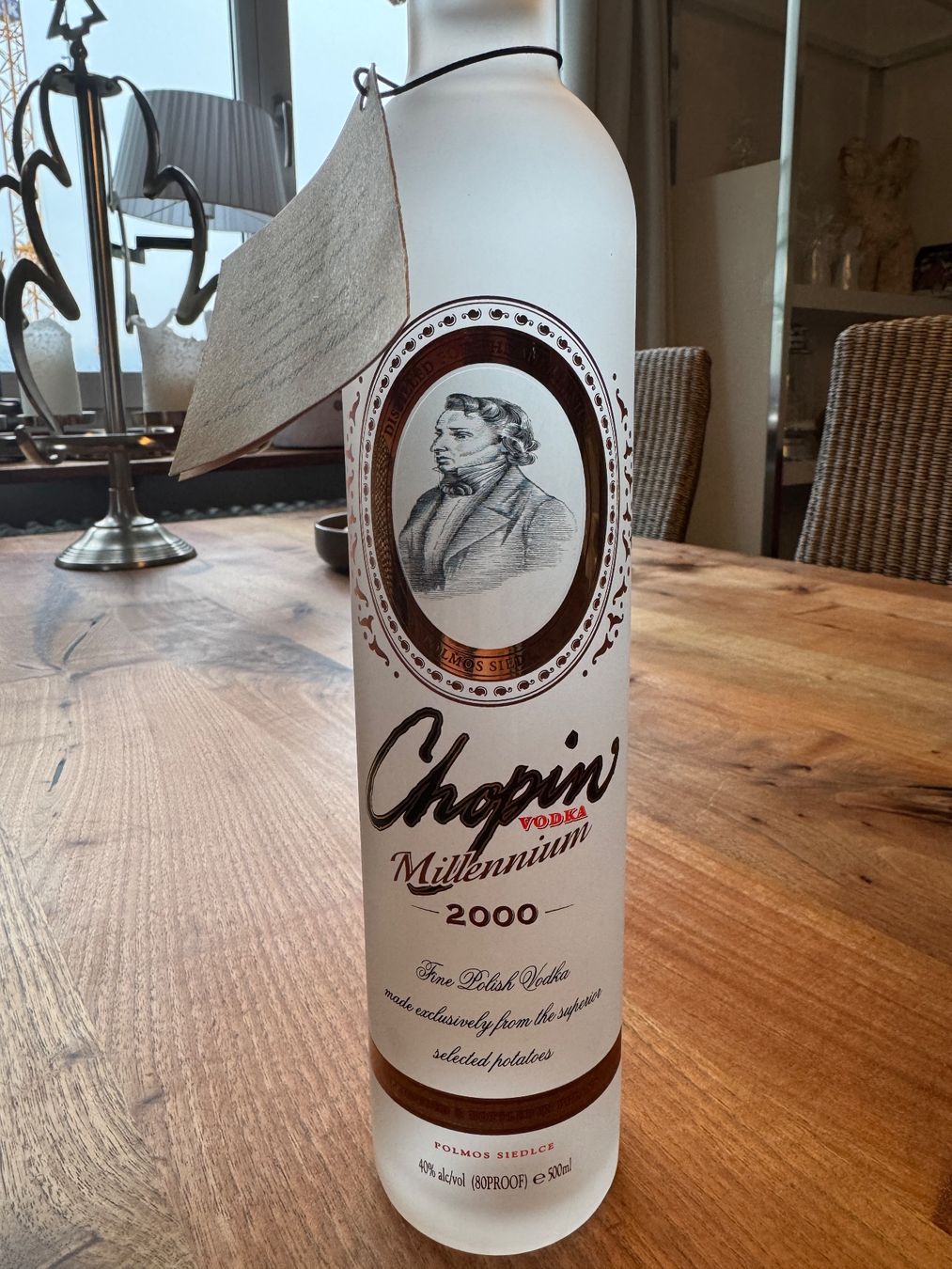 Bevande alcoliche: Vodka Chopin, Millenium 2000, Flasche Nr 21, sehr selten – Nuovo e nell'imballaggio originale da Küsnacht ZH venduto da Raimond1234