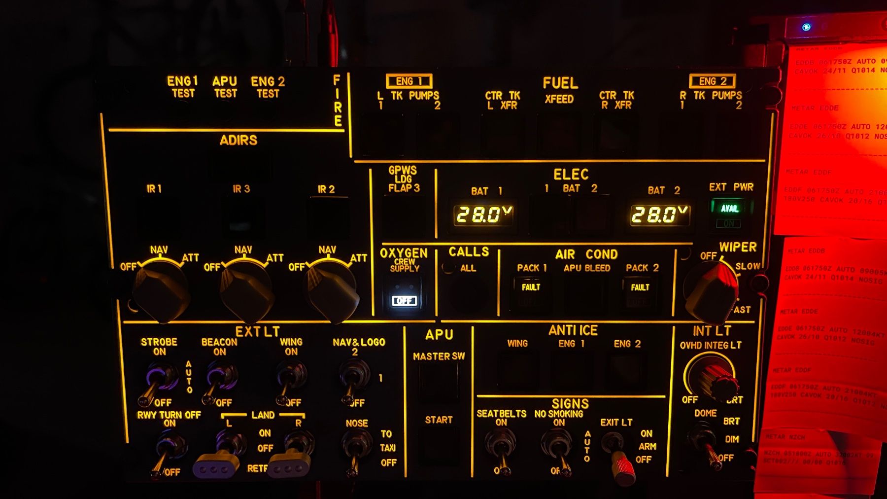 Laufwerke & Adapter: Javasimulator mini overhead panel a320 flugsim homecockpit – Gebraucht aus Kaltbrunn von  8