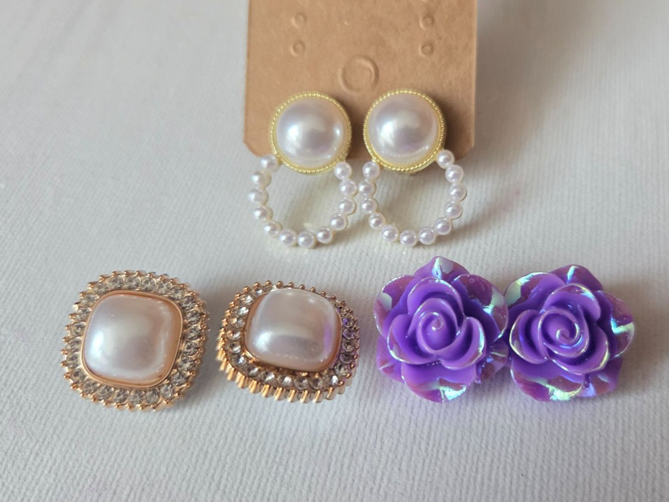 Ohrringe & -stecker: Ohrclips Set Retro Stil Rose Perlen Modeschmuck NEU – Neu (gemäss Beschreibung) aus Weggis von Leeclipse 2