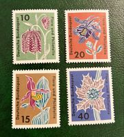 Série complète de timbres, fleurs d’Allemagne 1963