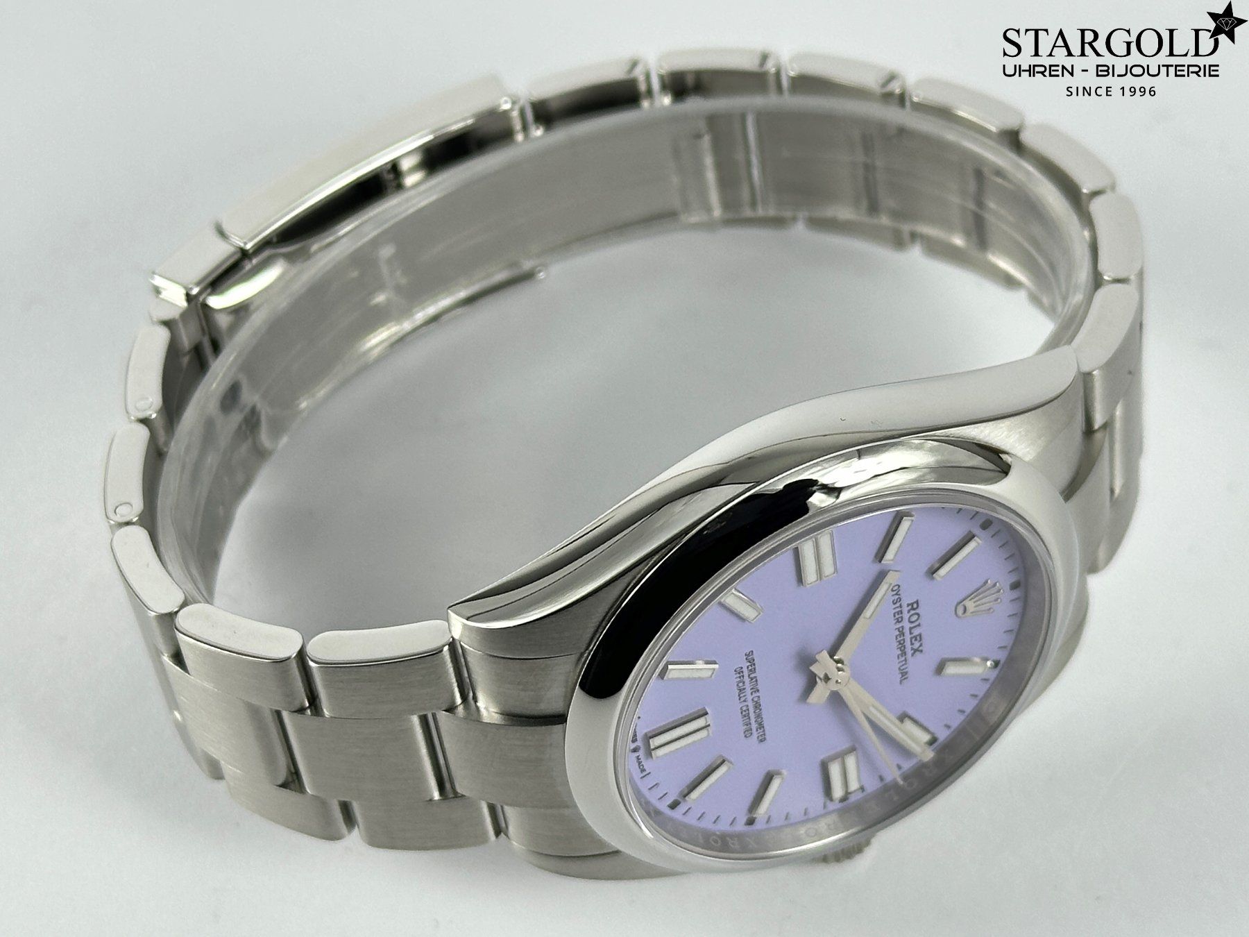 Rolex Uhren: Rolex Oyster Perpetual 41 Lavender - 134300 – Neu (gemäss Beschreibung) aus Zürich von Stargold-Uhren 5
