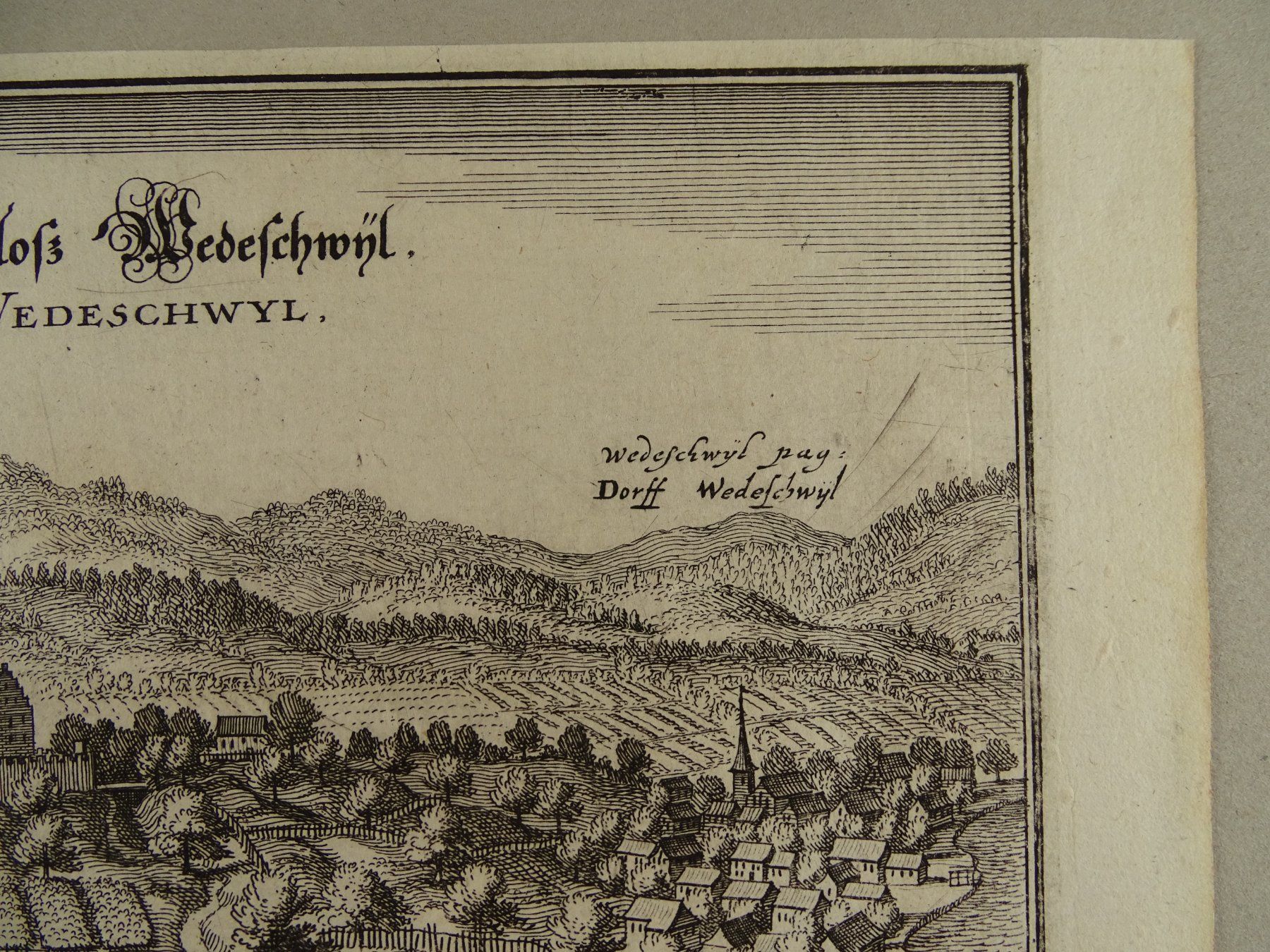 Incisioni: WÄDENSWIL, KUPFERSTICH 1654 – Usato da Grüningen venduto da Kartensammler 4