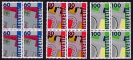 1993_842-44_150 J.Schweizer Briefmarken_Zürich4/6+Doppelgenf