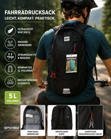 Spokey Lib Fahrradrucksack 5 lt schwarz