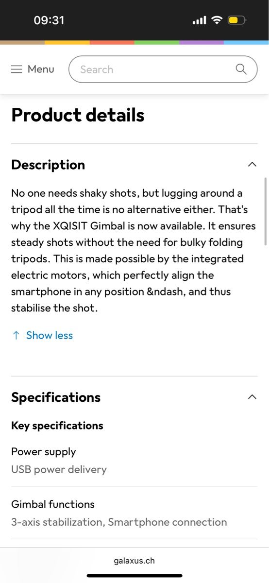 Altri Accessori: Xquisit Gimbal Kamera Stabilizer System Camera – Nuovo (secondo la descrizione) da Zug venduto da OJ1212 3