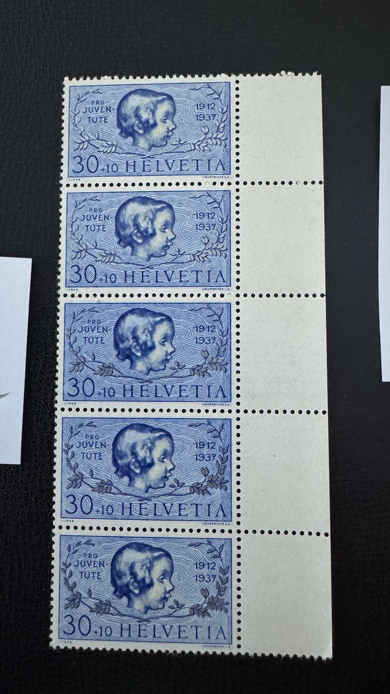 Alle Briefmarken: Pro Juventute, 3 ABARTEN, postfrisch – Neu (gemäss Beschreibung) aus Stallikon von HILDECH1 2