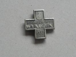 Abzeichen Oberaarg. Schwingfest Schwingen Wynigen BE 1937