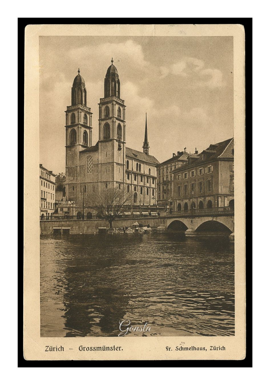 Ansichtskarten: ZÜRICH - 1910 "Grossmünster" – Gebraucht aus Onex von gonsla01