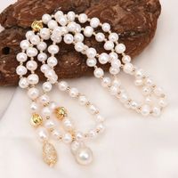 Mina 101cm lange Halskette Perle Kette Collier Sautoir