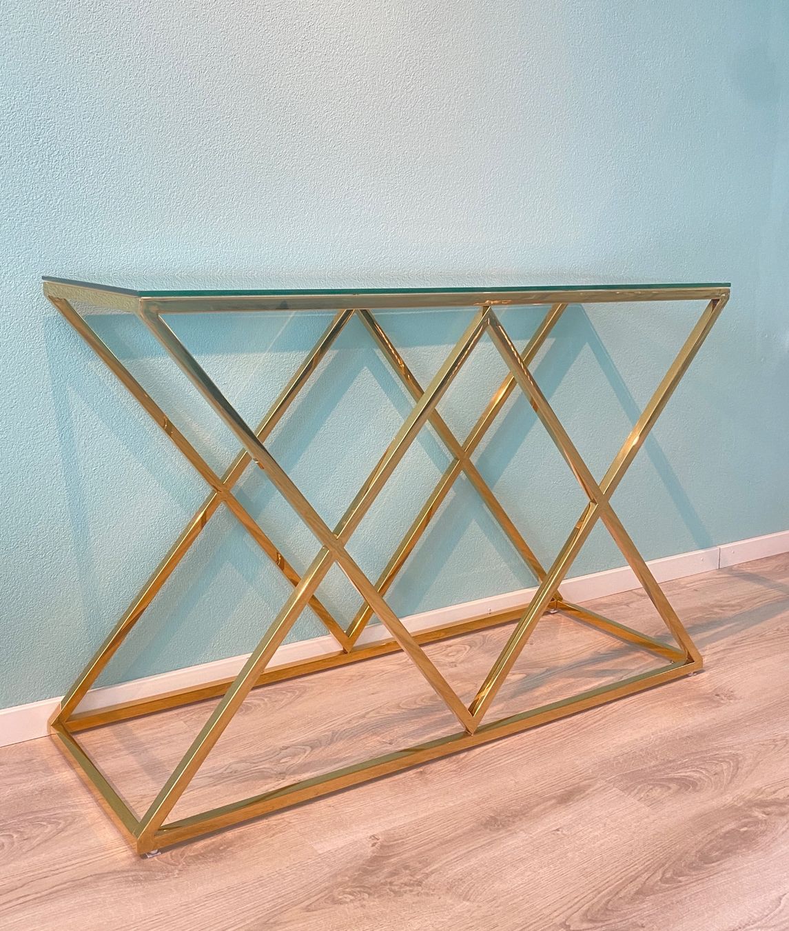 Tavoli: Console design doré – Nuovo (secondo la descrizione) da Zürich venduto da PAPILLON-BLEU