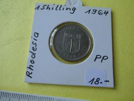 Rhodesien 1964, 1 Shilling     PP