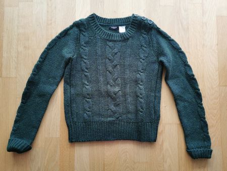 Grüner Woll-Pullover, Gr. 36, La Redoute