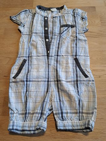 Sommerlicher Baby Jumpsuit kariert, Grösse 74
