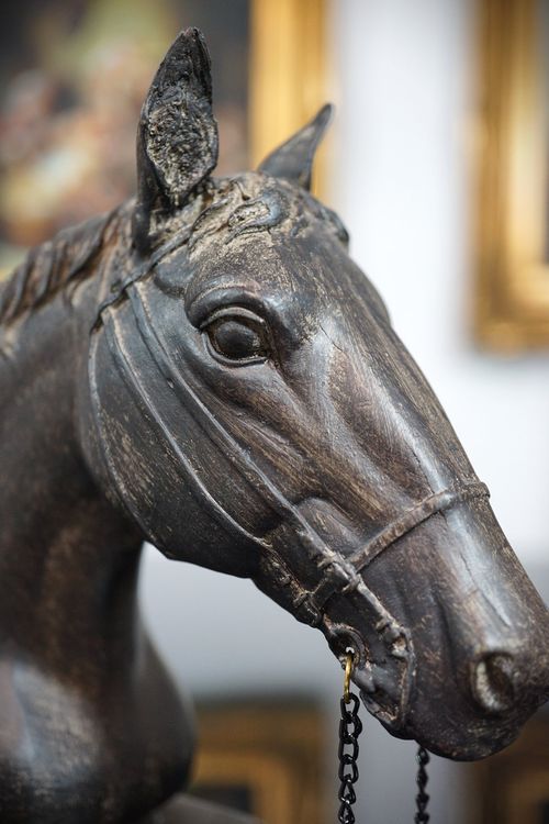 Gatuida Pferd Skulptur Gold - Feng Shui Deko Für Zuhause & Büro